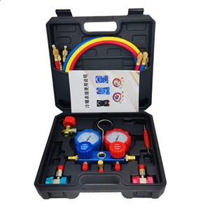 자동차 에어컨 압력 매니폴드 게이지 호스 어댑터 R22 R-410A R-134a 냉매 1 박스 도구 키트 세트