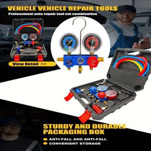 R1234YF 냉매 자동차 불소화 게이지 압력계 이중 미터 밸브 에어컨 불소