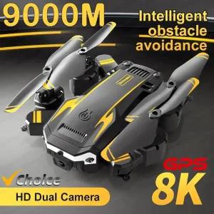 전문가용 접이식 쿼드콥터 항공 드론 GPS RC 헬리콥터 FPV 와이파이 장애물 회피 장난감 선물 S6 HD 카메라