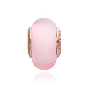 [ PANDORA] 789421C00 매트 핑크 글라스 로즈 무라노 참