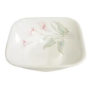 주방 식기 백합 과일 찬기 접시 네모 코렐 식사 음식 샐러드 YWAE0495