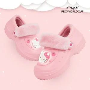 [보리보리/프로월드컵]헬로키티 케이미 라이팅 방한실내화(PK)