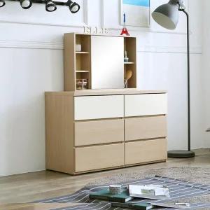 /인터데코 화장대서랍장 120cm (3단서랍장+수납거울) SJ1654T