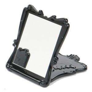 문양 여성스럽고 대형 86x107x10mm 세련 스타 블랙 손거울 나비 국산 입체적 사각 미