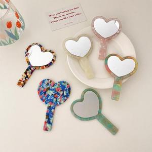 손거울 자개 하트 휴대용손잡이 미니