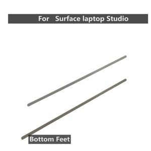 MICROSOFT 노트북 스튜디오 뒷면 커버 용 2PCS 미끄럼 방지 스트립 4.4 인치 하단 고무 스트립 모델 964 실버 블랙 풋 패드