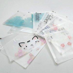 [기타][VCJ21N11]반투명 디자인 지퍼백 부품 파일첩 A4