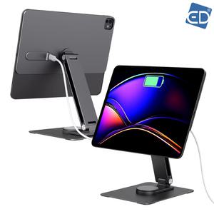 ED 아이패드 마그네틱 무선충전 스탠드 / 자석 접이식 360도 회전거치대 /  프로 M4 프로 M5 전용 /ED