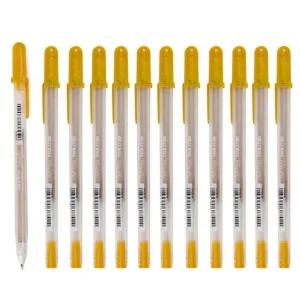 메탈릭 골드 1다스 겔리롤 젤펜 중성펜 12개입