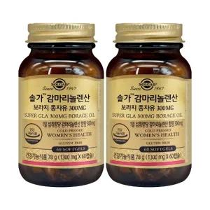 솔가 감마리놀렌산 보라지 종자유 300mg 1300mgX60캡슐X2개