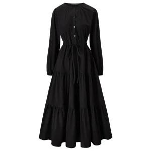 [미니멈][미니멈 에브리데이]셔링 캉캉 스트링 라운드 롱 원피스 (EB4OW009D)