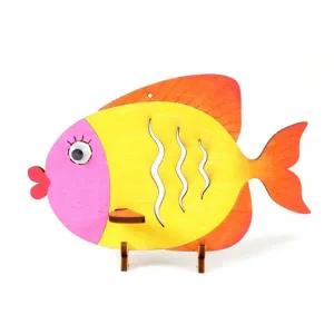 [골드스마일]인테리어 소품 우드 동물 장식 물고기 테라리움 장식품