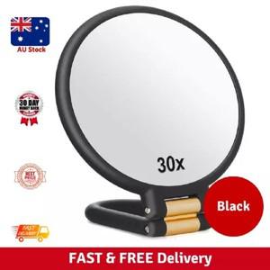 10/15/20/30x 손잡이가 있는 확대 거울 여행용 손 - 양면 휴대용