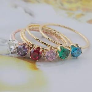 실버925 3부 탄생석 다이아 큐빅 컷팅왕관실반지 14k color 옐로우 핑크