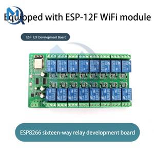 DC 5V 12V 24V ESP8266 WIFI 16 채널 릴레이 모듈 ESP-12F 개발 보드 대용량 4MByte 플래시