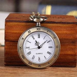 포브 다크 포켓 빈티지 절묘한 스팀펑크 시계 쿼츠 워치 뚜껑없는 목걸이 체인 디자인