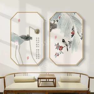 동양풍 액자 전통 인테리어 세트 동양화 벽면 그림 식당
