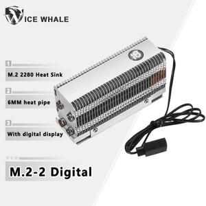 ICE Whale M.2-2 디지털 듀얼 히트 파이프 방열판 2280 NVMe SSD 쿨러(열 패드 포함) 컴퓨터 액세서리