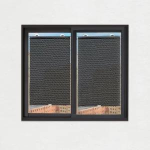 롤 블라인드 창문 방염 암막스크린 도트블랙 37X125cm 블라인드 암막블라인드