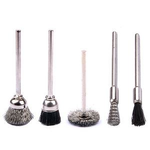 금형 그라인드 미니 브러쉬 5종 드릴용 베이비 브러시 샹크3파이 카본 스텐 SUS 말털 T형 컵형 티형 철솔