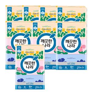 깨끗한나라 순수소프티250매x3입x8팩 총24곽