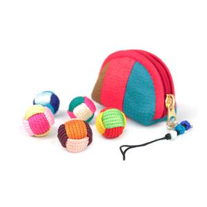 실공기 주머니세트/공기놀이세트 색동실공기 장식용