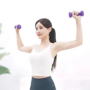 미용아령 네오프렌 1kg 2개 퍼플 에어로빅 아령 덤벨