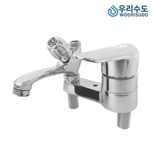 우리수도 LCS 겸용 투홀 4인치 세면기 세면대 샤워겸용 욕실 화장실 수도꼭지 샤워기 수전