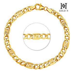 [골드앤] 14K 스타커브체인 팔찌 3타입 여성 YG