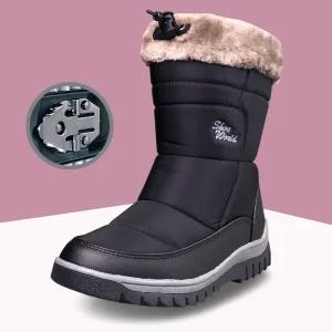 마마슈 히든원 여성 국산 겨울 스노우 방한 부츠 미들 아이젠 방풍 방수 보온 털 퍼안감 논슬립 미끄럼방지