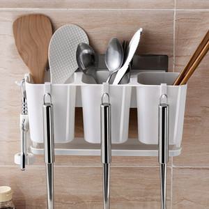 무타공 1분설치 3구 수저통 주방 수납 정리 선반