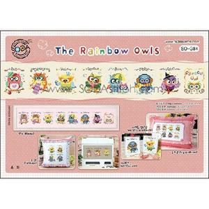 십자수도안-[SO-G84]The Rainbow Owls(무지개부엉이)