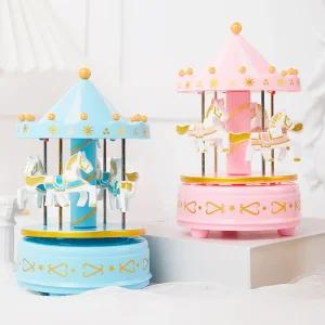 인테리어 회전목마 오르골 뮤직박스 태엽 멜로디박스