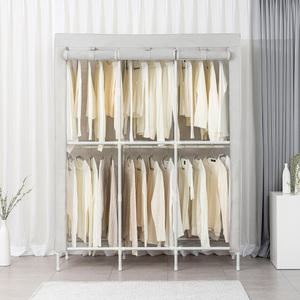 MF 윈도우 조립식 커버옷장 2단 트리플