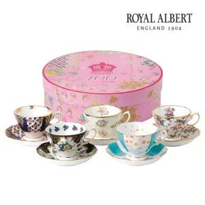 [로얄알버트](타임스퀘어점리빙관)100주년 리프레시 커피잔 5인조(전기)