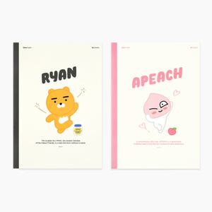 카카오프렌즈 유선 제본노트 24매 1권_중고 과목 카카오프렌즈노트