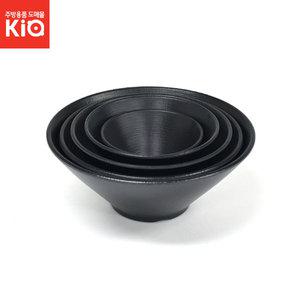 매트 블랙 브이면기 체크(흑) 멜라민그릇 DS-7779