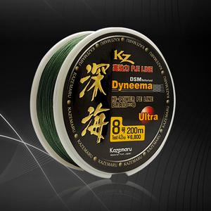 카제 심해 PE 8합사 낚시줄 200m 진녹색 8-16호