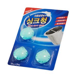 싱크세척제 3입 싱크대 배수구 세척제 싱크청 3P 10개