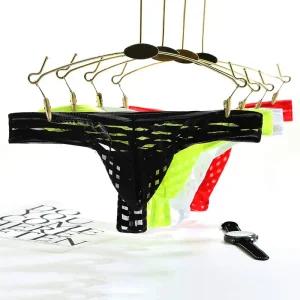 섹시한 속옷 남성 스트라이프 망사 티팬티 시스루 T