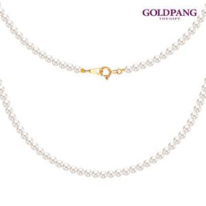 [골드팡] 14k 밀키 스와로브스키 진주 비드목걸이 4mm