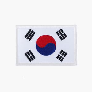 태극기약장 흰테두리 컬러 벨크로 군인가방 군대 패치 와펜