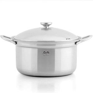 [크로밸]국산 소울돔 통3중 스텐큰냄비 26cm 인덕션겸용 대용량 큰솥 곰솥