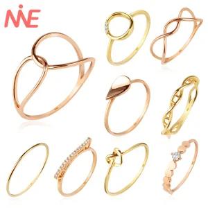 나인주얼리 14k 체리쉬링 레이어드링 금반지