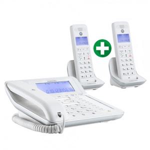 모토로라 유무선 전화기 C7201A 화이트 (본품 1대 + 증설 1대)