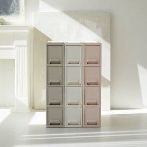 [리빙숲]국산 온도 플라스틱 서랍장 4단 소형/수납장/수납정리함/틈새서랍장/틈새수납장