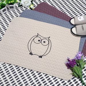 욕실 발매트 캐릭터 자수 부엉이