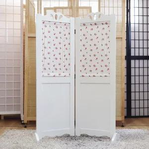 플라워 패널 미니 2단 원목 인테리어 파티션 접이식 낮은 칸막이