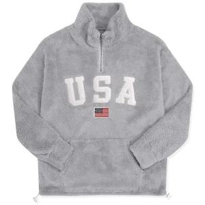 [탑보이]USA 패치 오버핏 반집업 양털 맨투맨  OC001 _P314303291