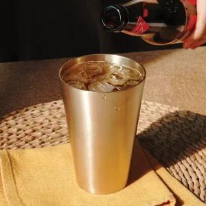 놋담 방짜유기 롱맥주컵